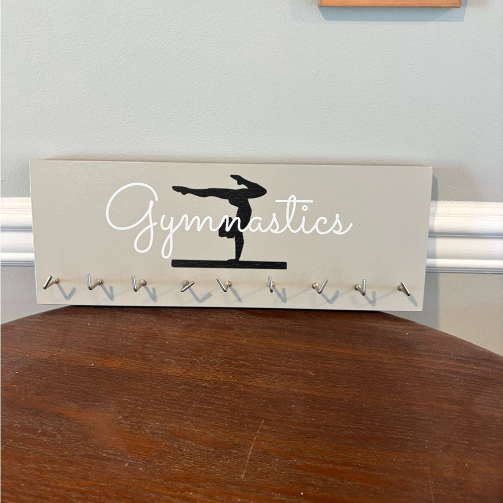 Gray Gymnastics Wall Hook Decor - NWT Great to hold medals after meets